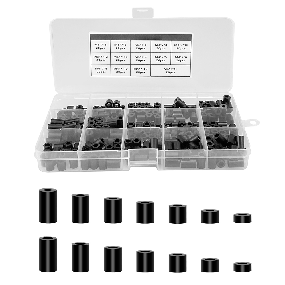 ABS 원형 와셔 조립품, 절연 와셔 키트, 나일론 나사 와셔 조립품, 플라스틱 비나사형 스트럿 지지 와셔, 나사용, 여러 크기, 보관 케이스 포함 11,090원