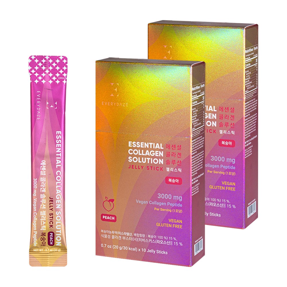 에브리데이즈 비건 식물성 저분자 콜라겐 젤리스틱 복숭아 33,200원