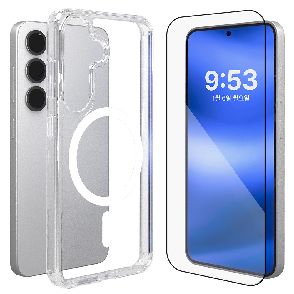 코커 듀얼 프로텍트 갤럭시 실크벨벳 강화유리 + 3배자력 맥세이프 케이스 25,000원