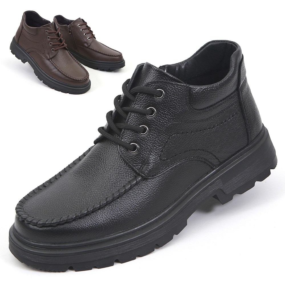 신사야 소가죽 지퍼 방한 미들 남성부츠 25S084 43,800원