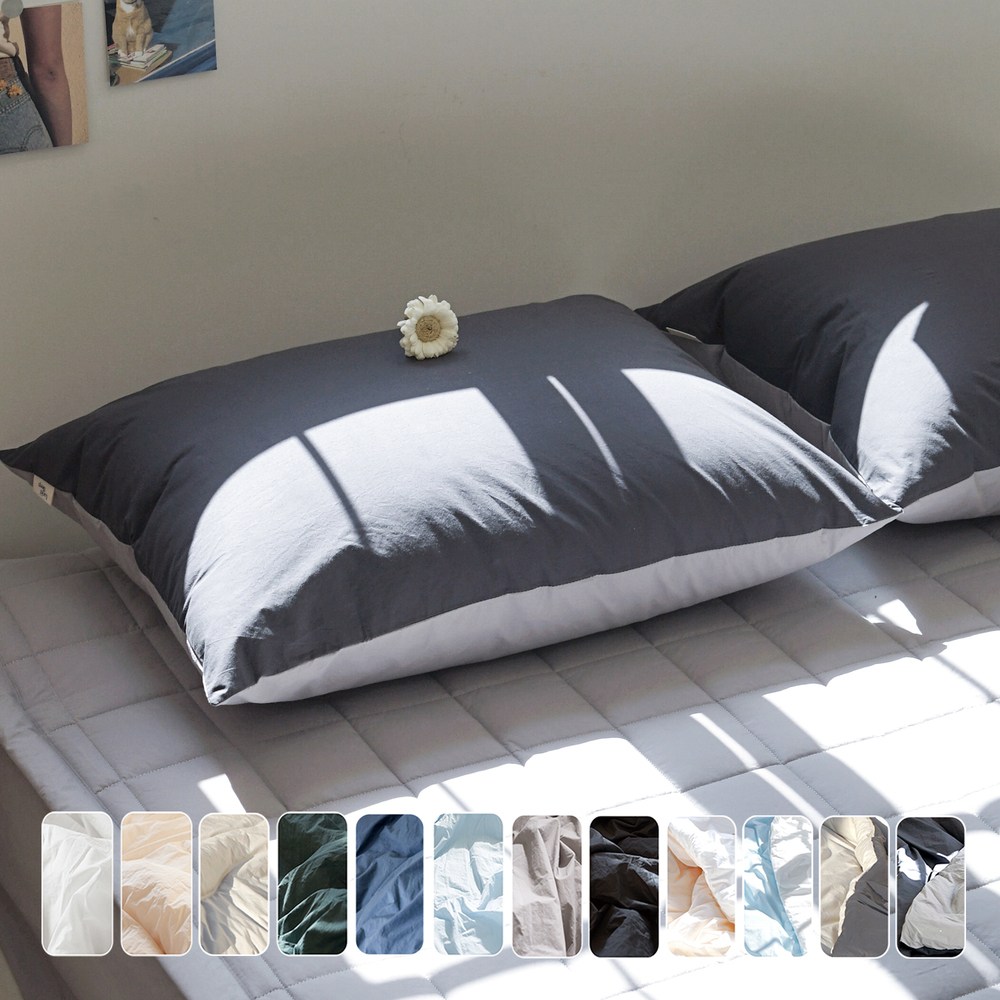 루시드슬립 허쉬 60수 고밀도 바이오워싱 순면 베개커버 15,100원