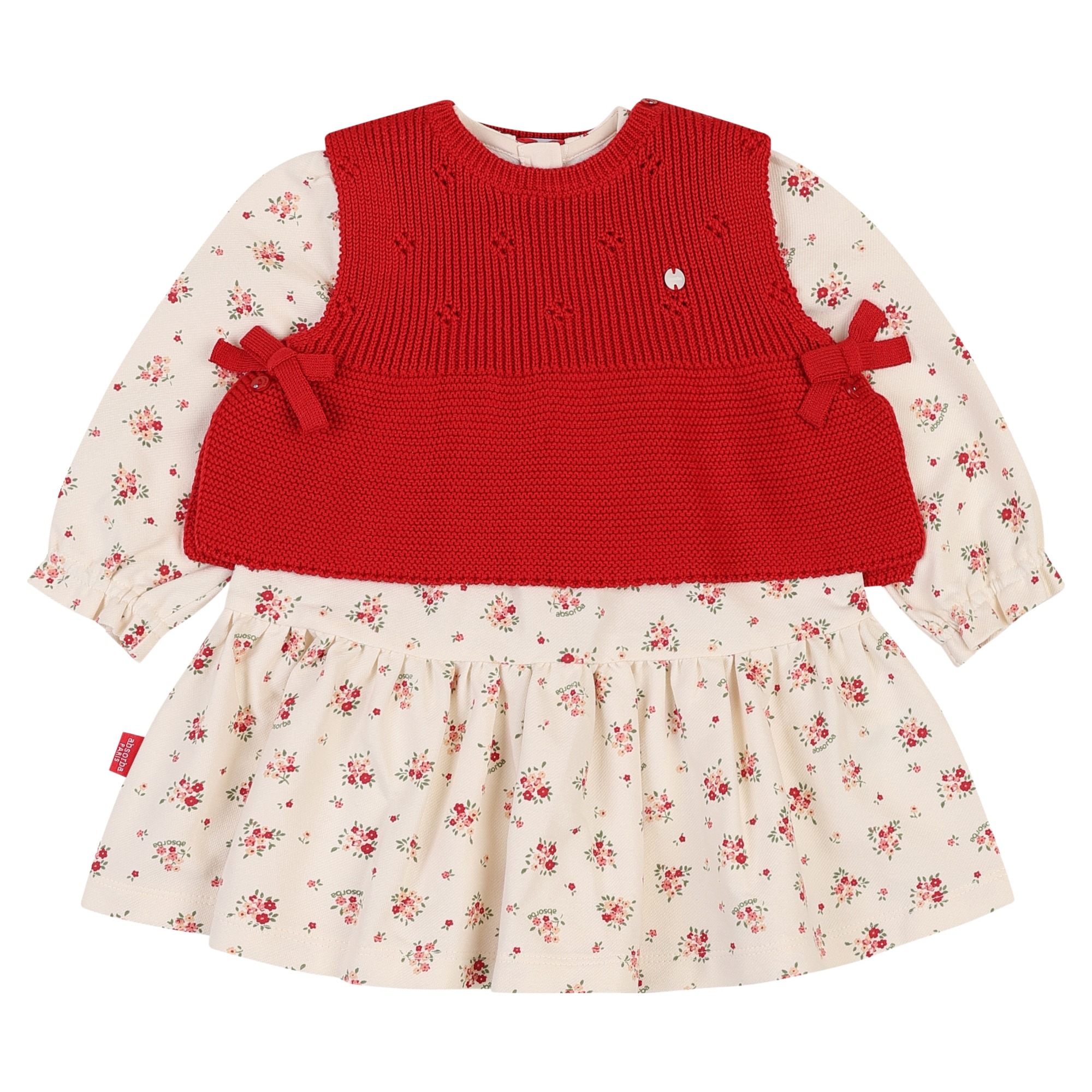 압소바 아동용 허브 니트 베스트 + 원피스 세트 97,030원