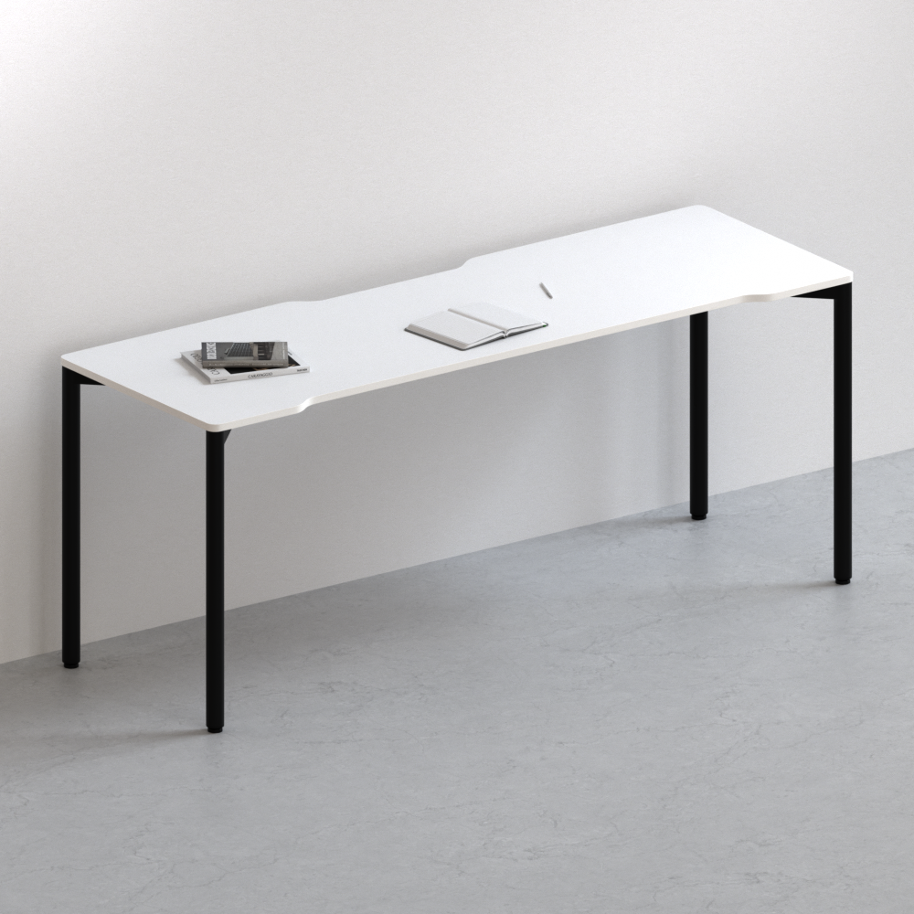 다가구 페르마타 네오 2000x600 게이밍 컴퓨터책상, 화이트(상판)+블랙(프레임) 403,000원