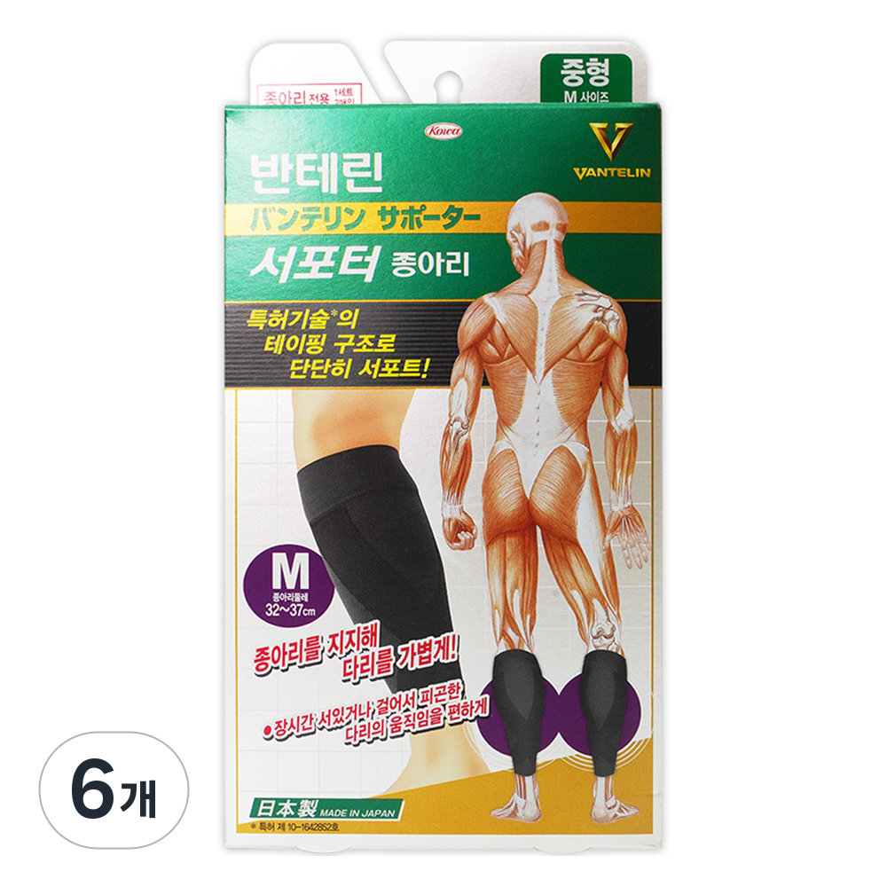 반테린코와 서포터 종아리 검정, 6개 95,400원