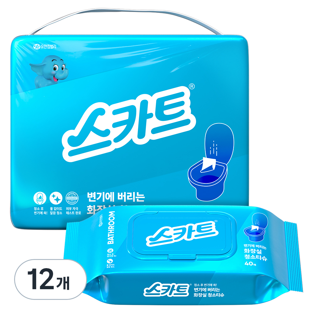 스카트 변기에 버리는 화장실 청소티슈 40매 31,590원
