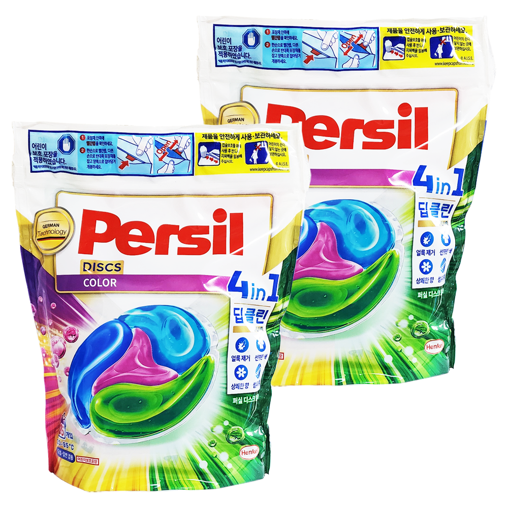 퍼실 4in1 디스크 딥클린 캡슐세제 컬러 38입 2개 33,910원
