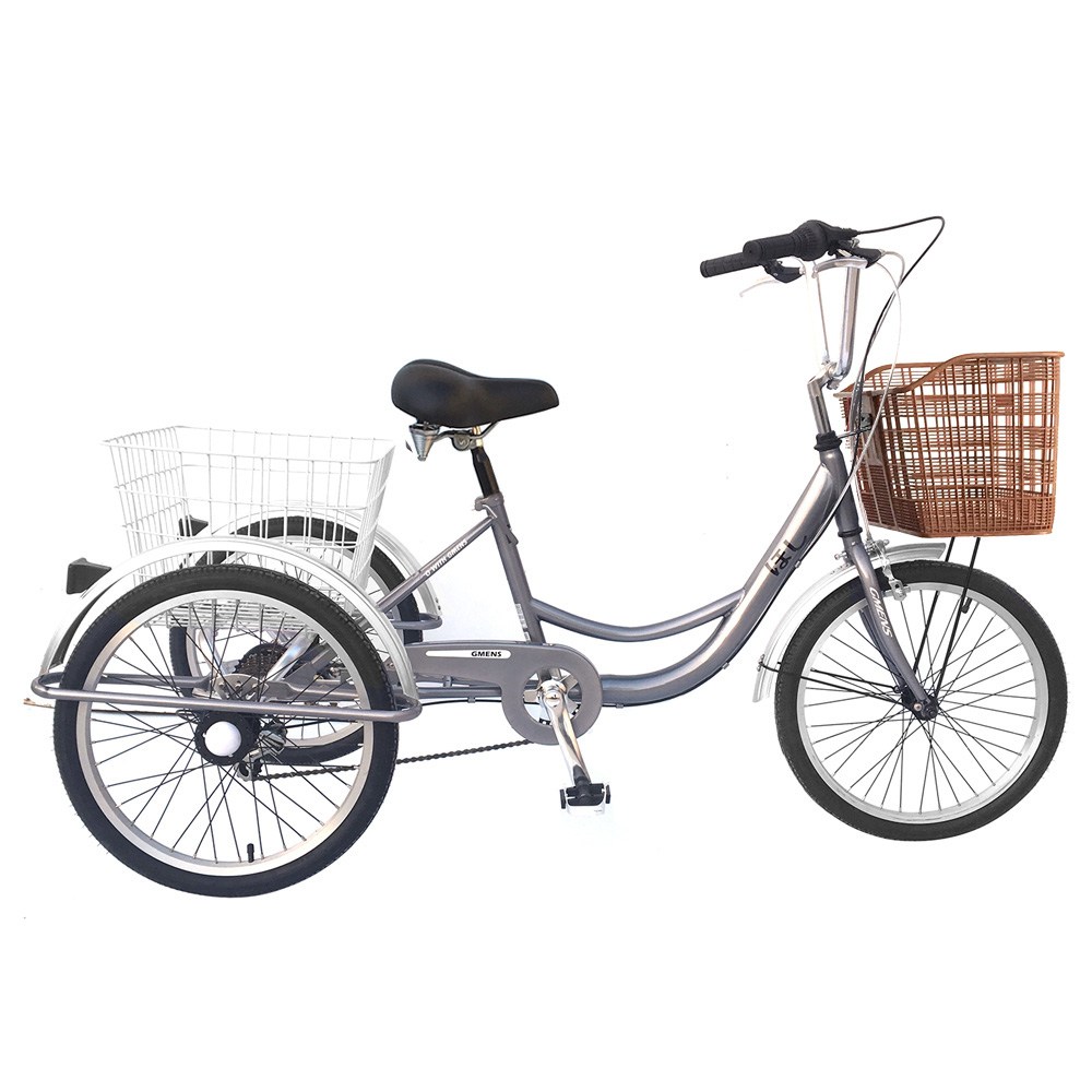 [지멘스 자전거]지멘스 성인삼륜자전거 호시20 시마노7단 바구니 완전조립출고 자전거, 165cm, 크롬, 1개 398,000원