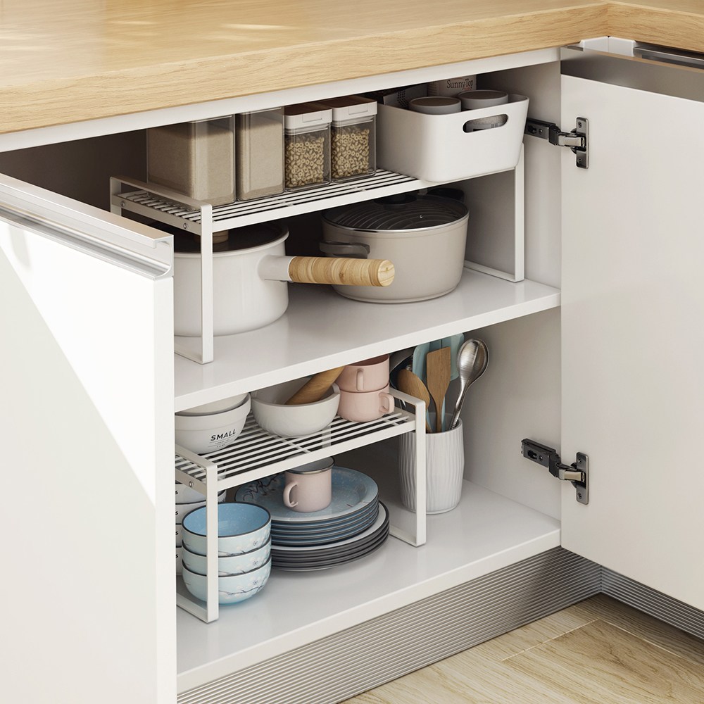 권스 주방 그릇 접시 냄비 후라이팬 정리대 거치대 씽크인 싱크대 하부장 정리 높이조절 선반 12,500원