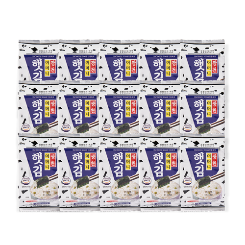 [광천어머니김 본사 발송] 식탁김 15g, 15개 18,860원