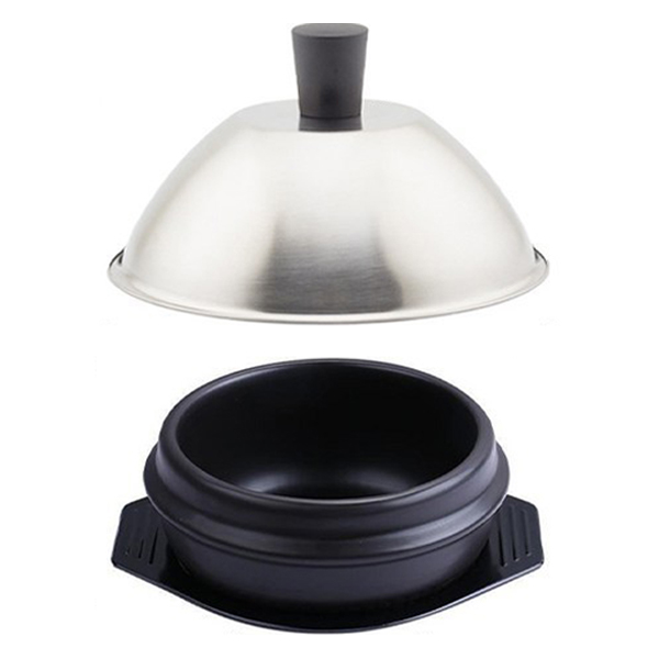 계란찜 4인용 뚝배기 + 뚜껑 + 받침 17.5cm 세트, 14cm, 1세트, 현재가 11,900원