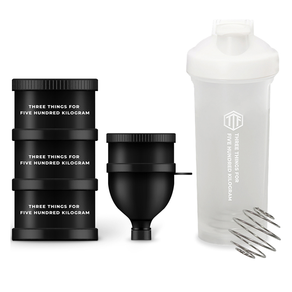 삼대오백 전용 프리미엄 쉐이커 + 필박스 + 깔때기 세트, 화이트, 800ml, 1세트 12,900원