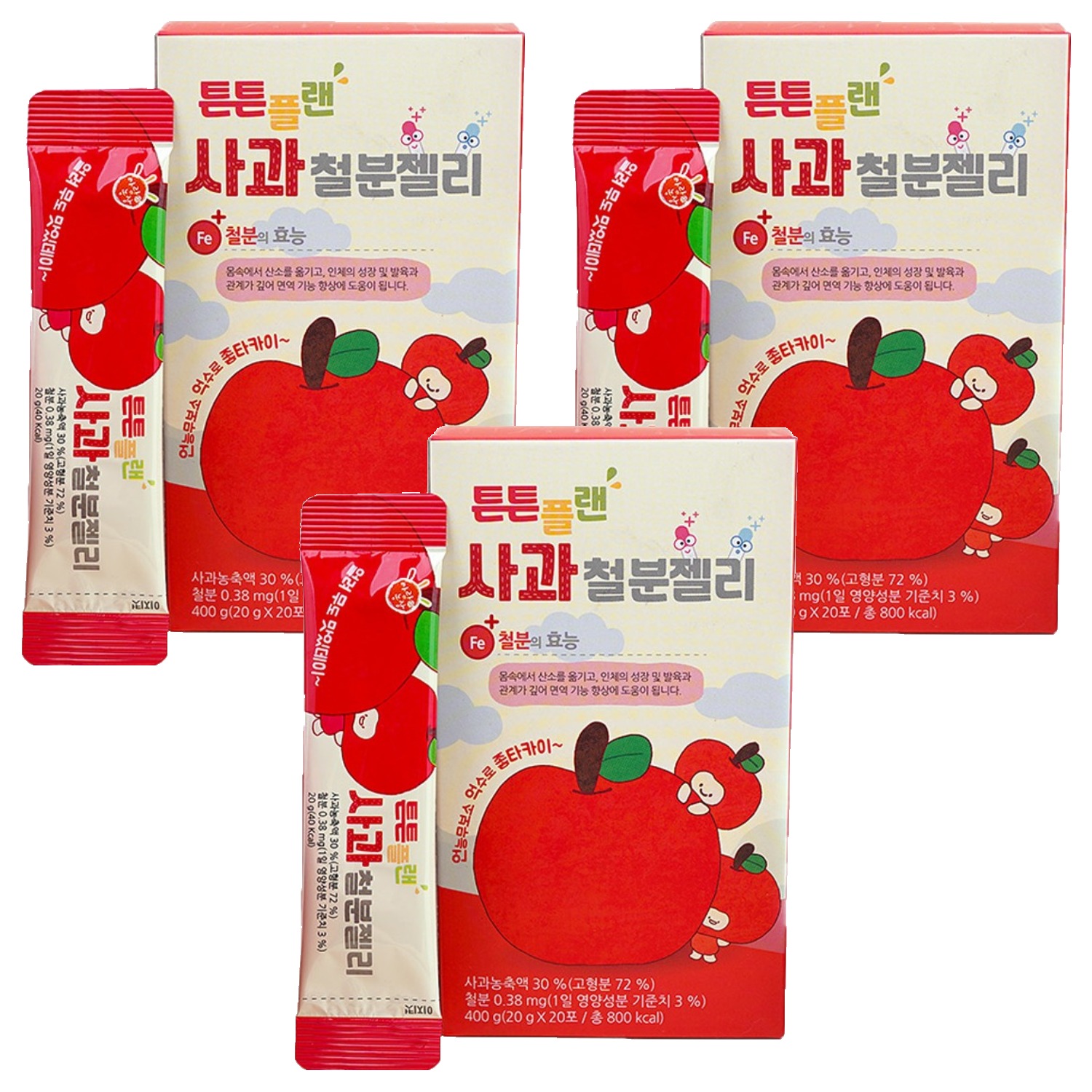 아람농장 튼튼플랜 사과맛 철분젤리 20p, 400g, 3개 46,500원