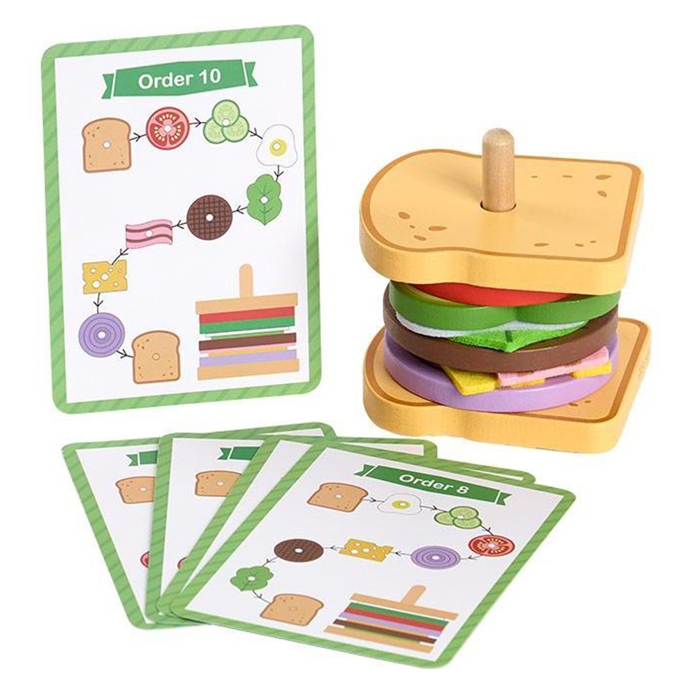 투키토이 원목 탑 쌓기 샌드위치 소꿉놀이 12,000원