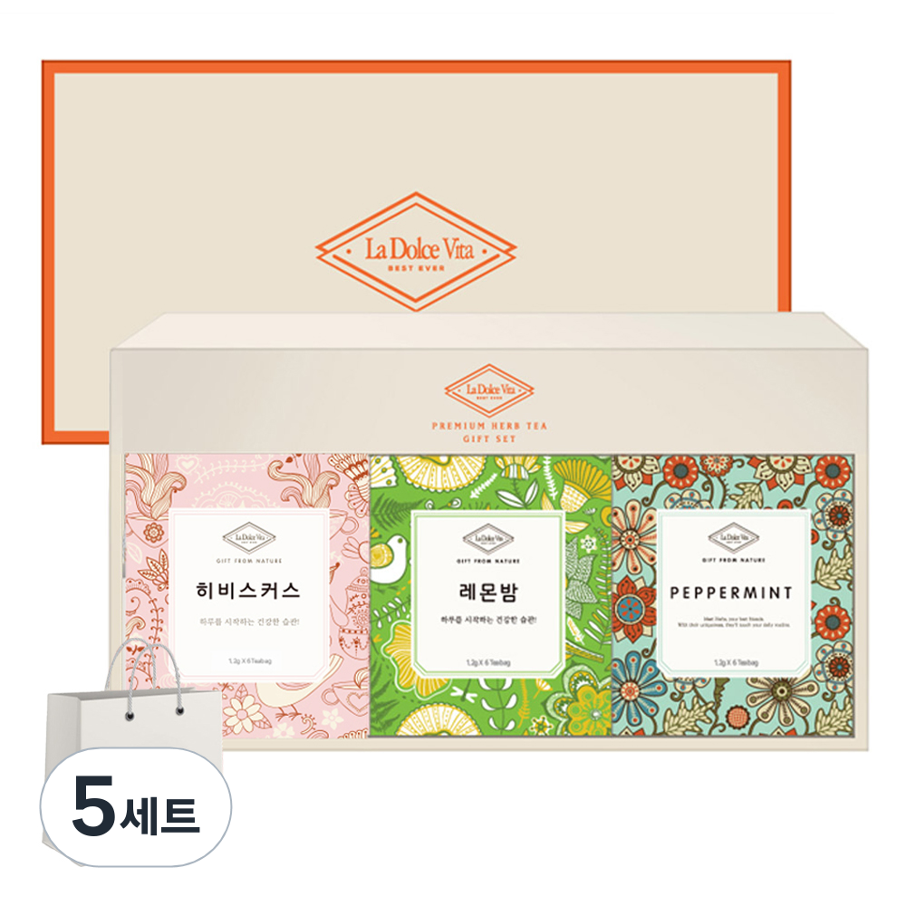 라돌체비타 프리미엄 허브차 3종 선물세트 + 쇼핑백 85,000원