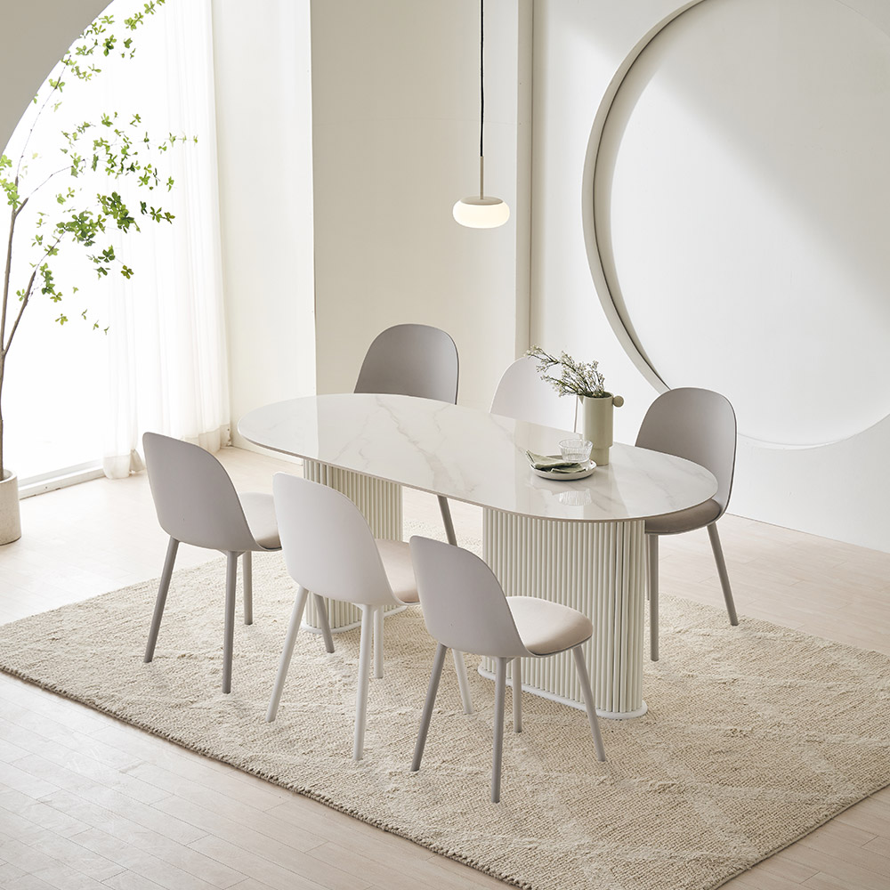 파로마 이즈 칼리아 1800 세라믹 타원형 템바 6인 식탁 세트 379,000원