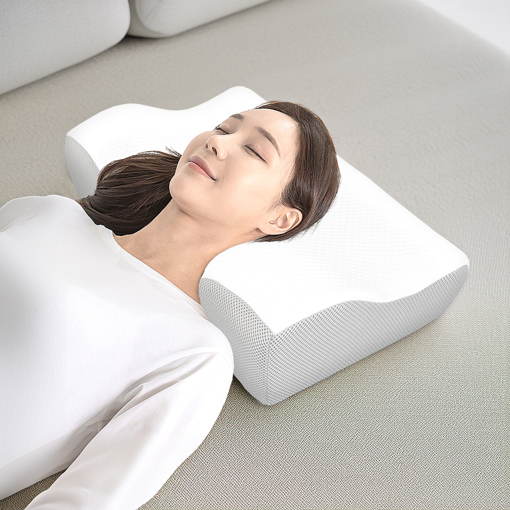 레토 프리미엄 3D 경추 메모리폼 베개, 화이트 + 그레이, 1개 18,900원