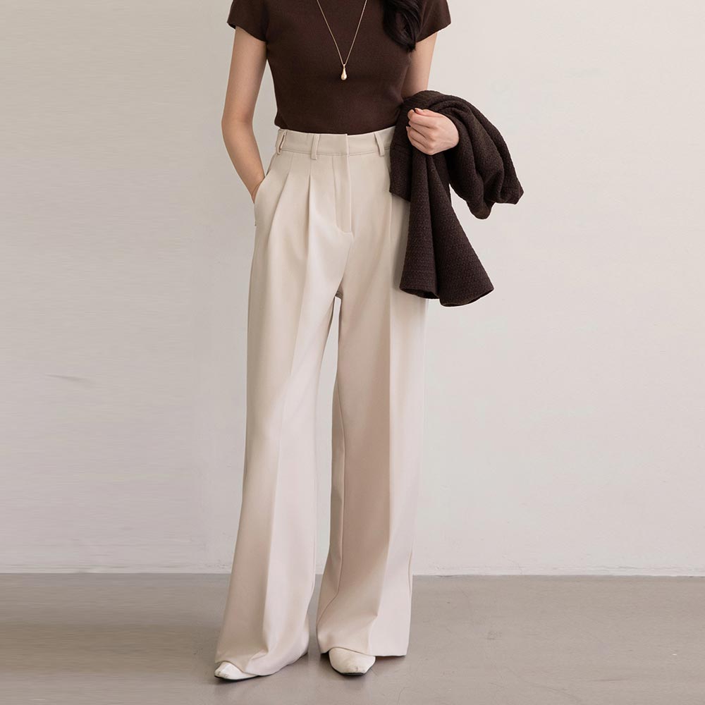 숏기본롱 링클프리 비죠 핀턱 슬랙스 #710877 31,950원