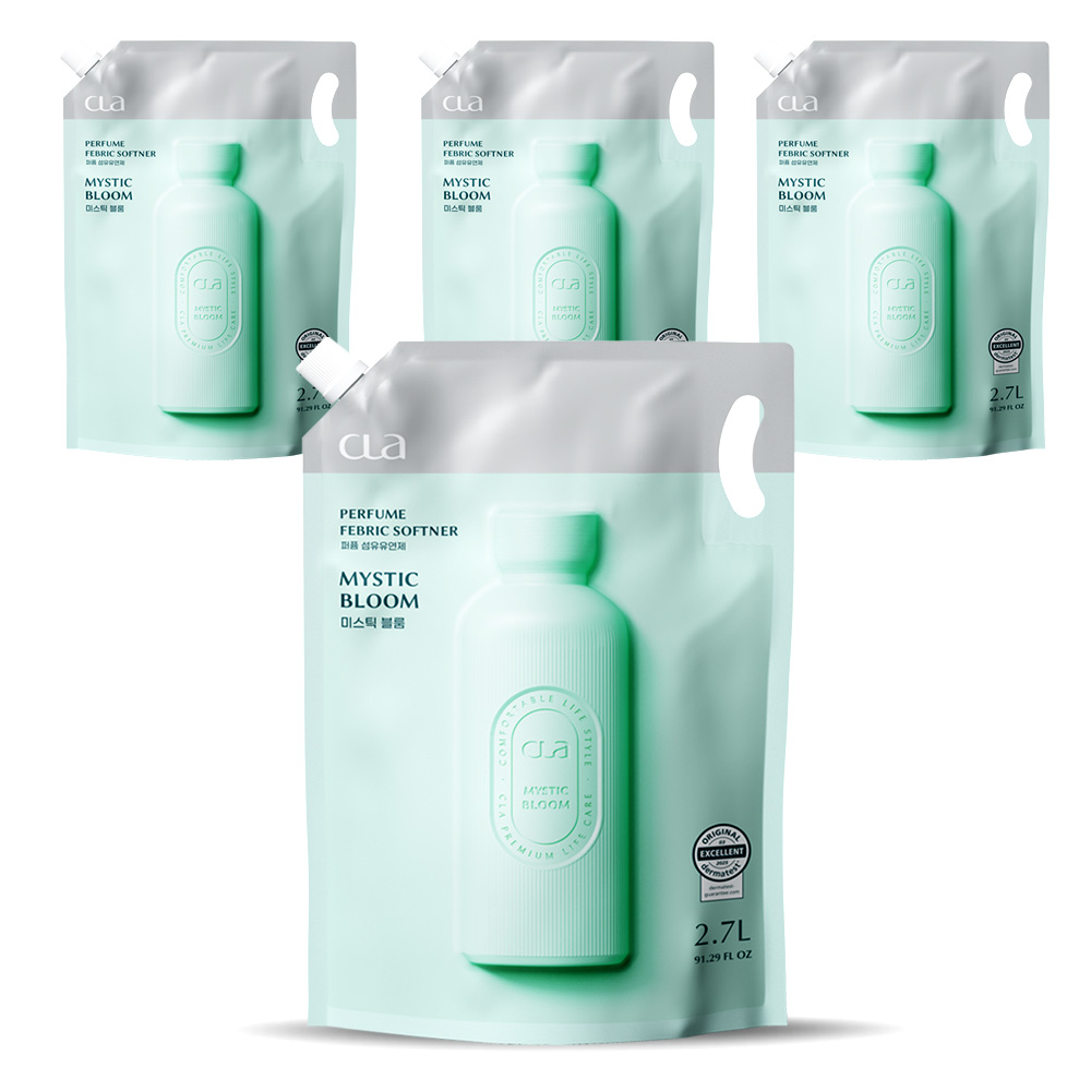 클라 프리미엄 초고농축 섬유유연제 미스틱블룸 리필 168시간 향 지속, 4개, 2.7L 29,750원