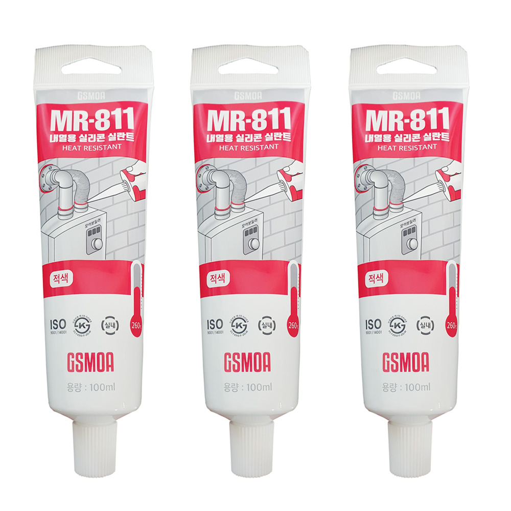 MR811 내열용실리콘 100ml / 보일러 렌지후드 연통 내열용 고온 고열 실란트 3,000원