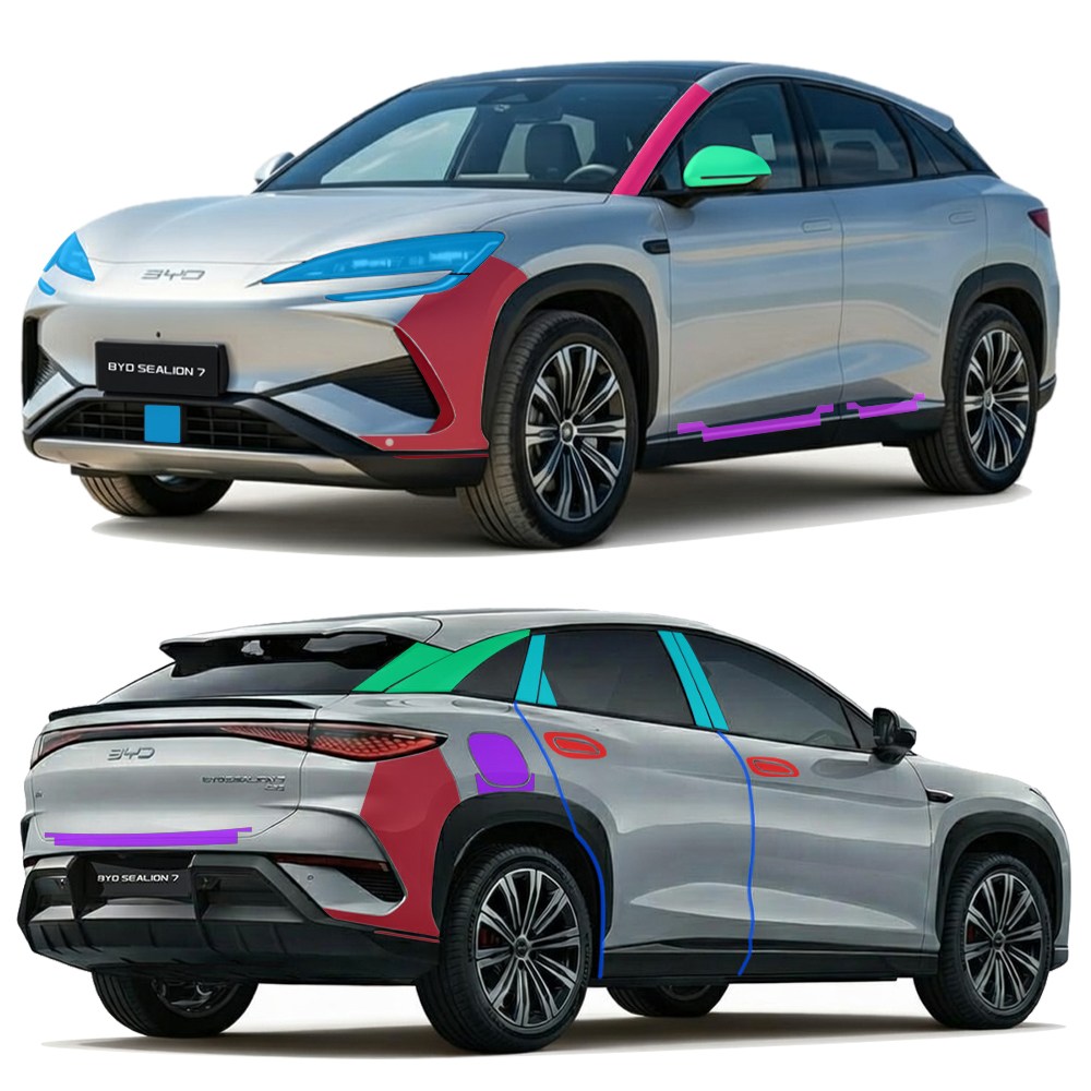 스킨엑스 비야디 BYD 씨라이언7 외장필수패키지C PPF 차량보호필름, 1개 245,000원