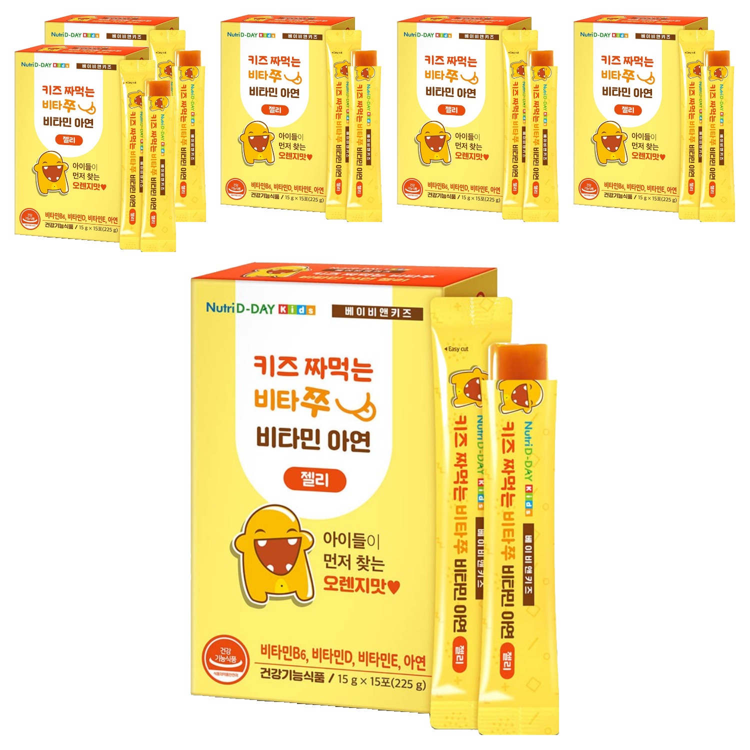 뉴트리디데이 키즈 짜먹는 비타쭈 비타민 아연 젤리 15p 49,800원