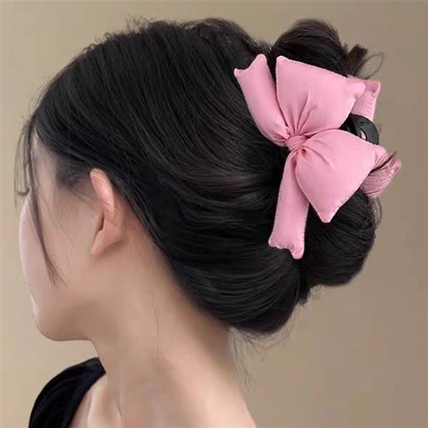귀여운 도톰 패딩 리본 클립 집게 핀 예쁜 긴머리 올림머리 볼륨 빅사이즈 대왕 겨울 헤어 삔 악세사리 7,000원