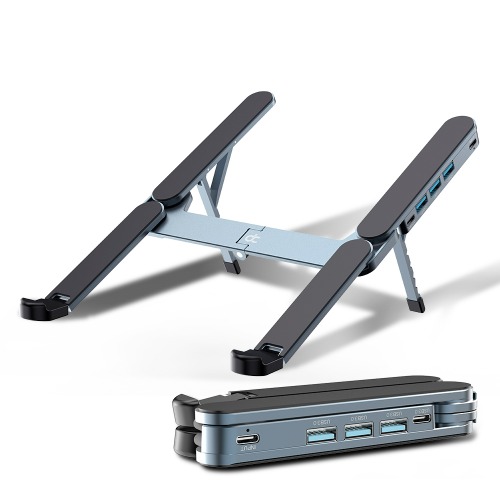 디큐브 Flexen H 4in1 멀티허브 초경량 휴대용 접이식 노트북 거치대 받침대 4개포트 6단계 높이조절 39,500원