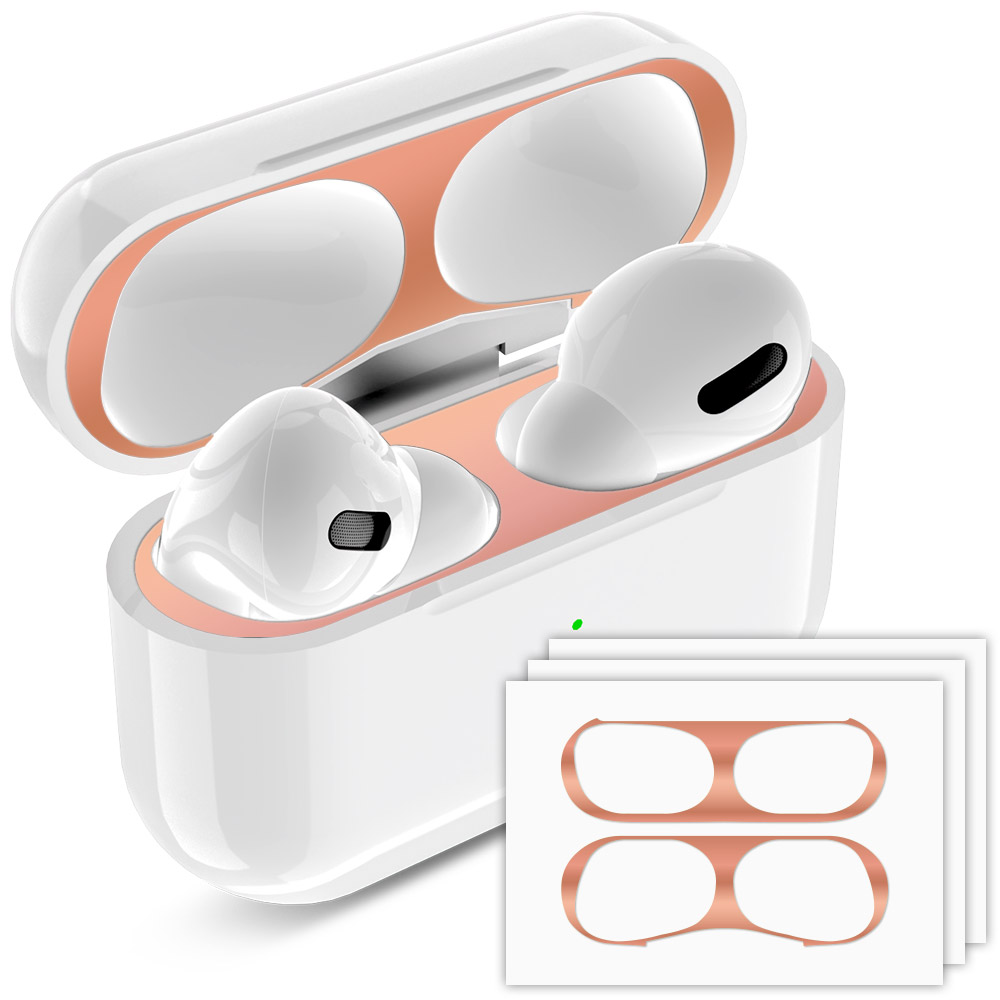 구스페리 에어팟 철가루방지 스티커 4개입, 에어팟프로2/프로, 로즈골드, 1세트 7,110원