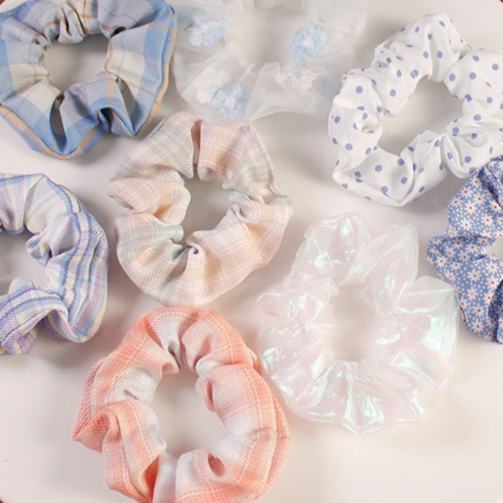 체크곱창밴드 세트 벌크대량도매 실크 여학생단체선물 20,000원