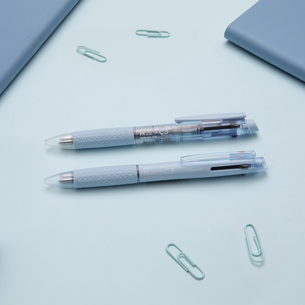 모나미 FX ZETA C3 0.38 스카이블루 3색볼펜 신학기 준비물 문구, 단품 2,990원