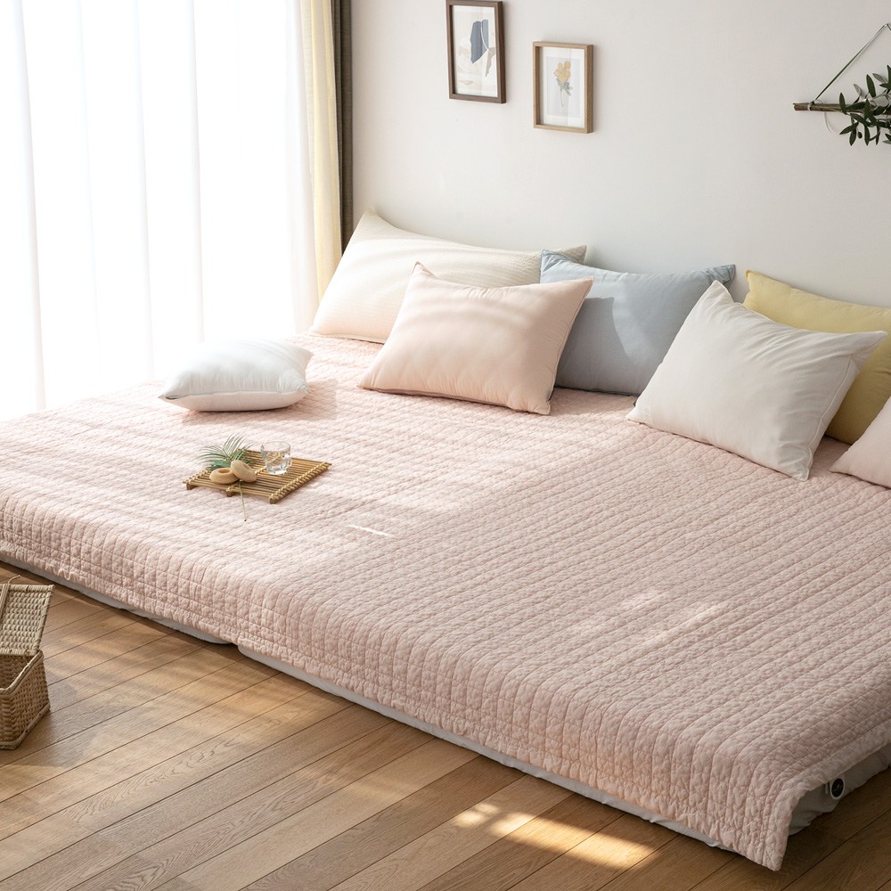 이음선없는 순면 80수 고밀도 워싱 피그먼트 패밀리패드 이스턴킹 침대패드 83,900원