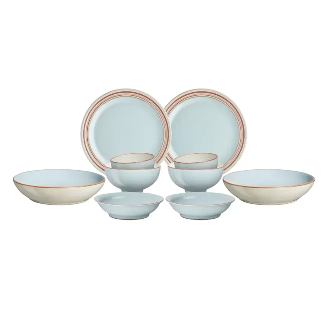 덴비 헤리티지 2인 한식기 세트 10P 신혼 이사 선물세트 고급식기 밥그릇 앞접시 다용도, 10P, 파랑색, 1세트 289,800원