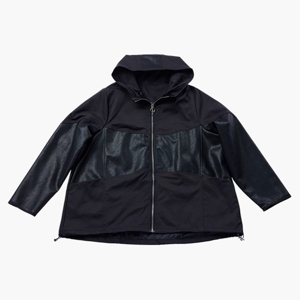 아나카프리 여성용 빅포켓 가죽 배색 후드 집업 밑단 스트링 점퍼 CPS3FJP005A 95,900원