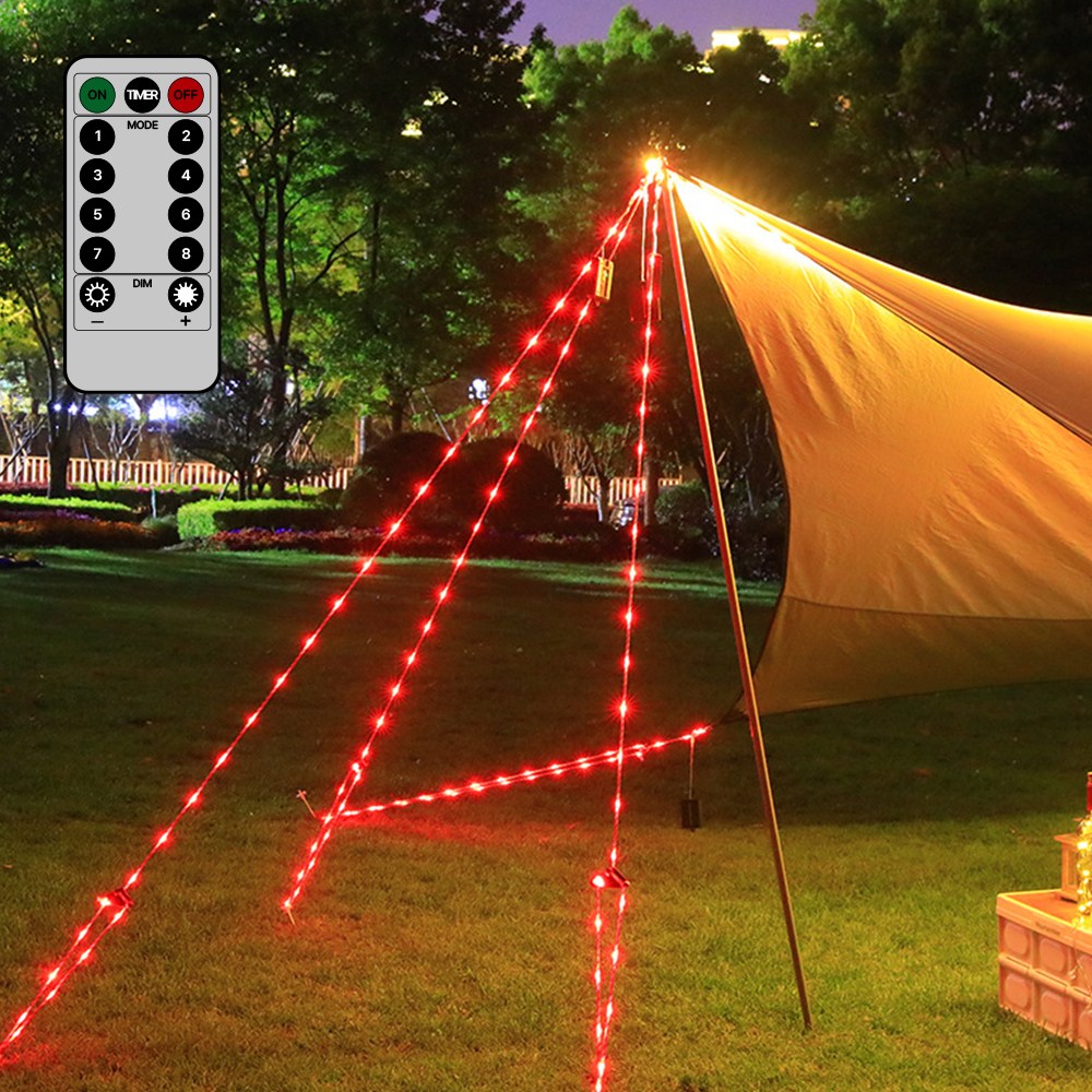 HK sell 스타로프 태양광 LED 스트링가드 타프 텐트 줄 끈 로프 캠핑 용품, 옐로우 18,700원