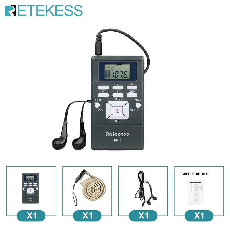 Retekess 무선 투어 가이드 오디오 시스템, FT11 FM 송신기, PR13 라디오, 리시버 회의 교회 Hajj 훈련 27,000원