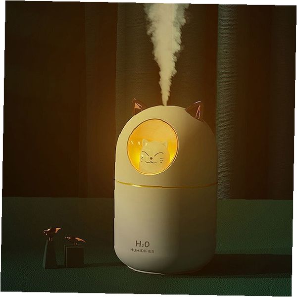 고양이 캐릭터 가습기 무드등 미니 탁상용 초음파 분무 실내 공기 개선 귀여운 동물 디자인 홈카페 침실 데스크 인테리어 소품 11,930원
