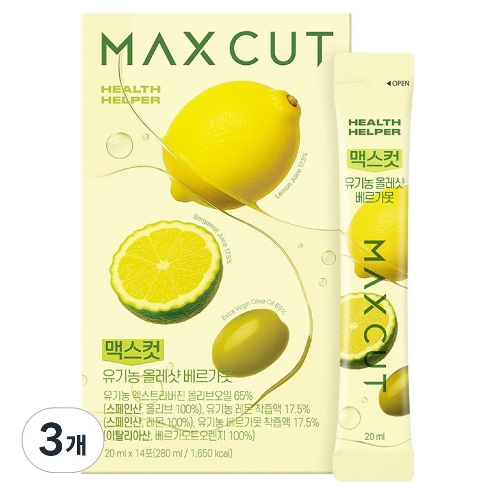 헬스헬퍼 맥스컷 유기농 올레샷 베르가못 14p, 280ml, 3개 78,000원