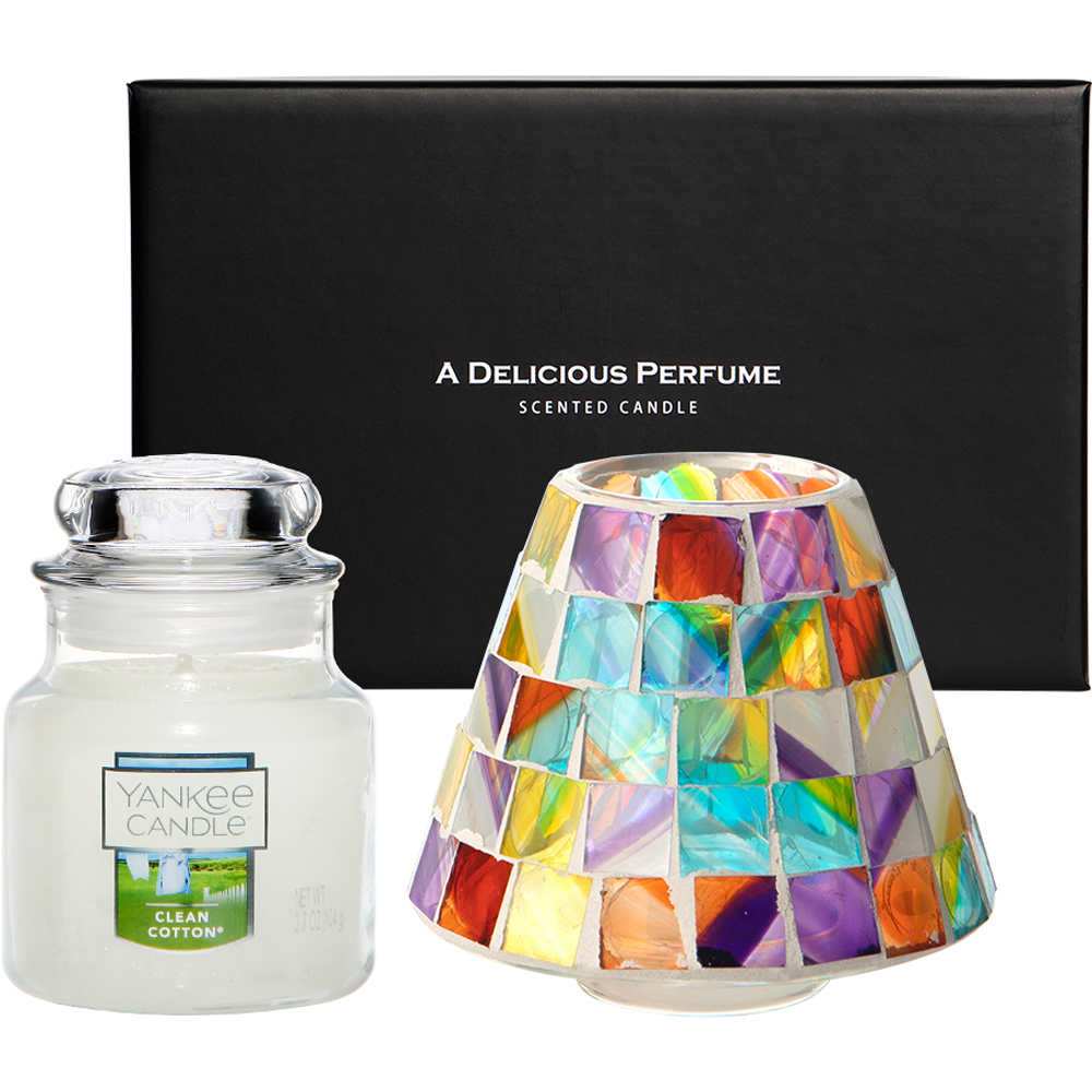 양키캔들 스몰자 향초 모자이크 자쉐이드 선물세트, 클린코튼, 스테인드 19,630원