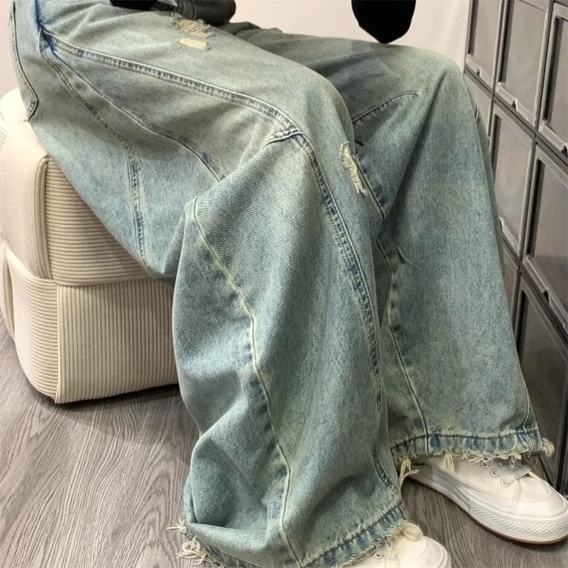 TIMEPURE 여성 빅사이즈 빈티지 와이드 데님 팬츠 하이웨이스트 커브핏 청바지 29,000원