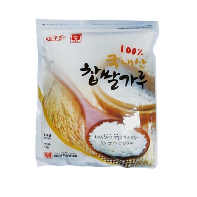 우리승진식품 맷돌표 아주존 국내산 찹쌀가루, 1kg, 4개 30,090원