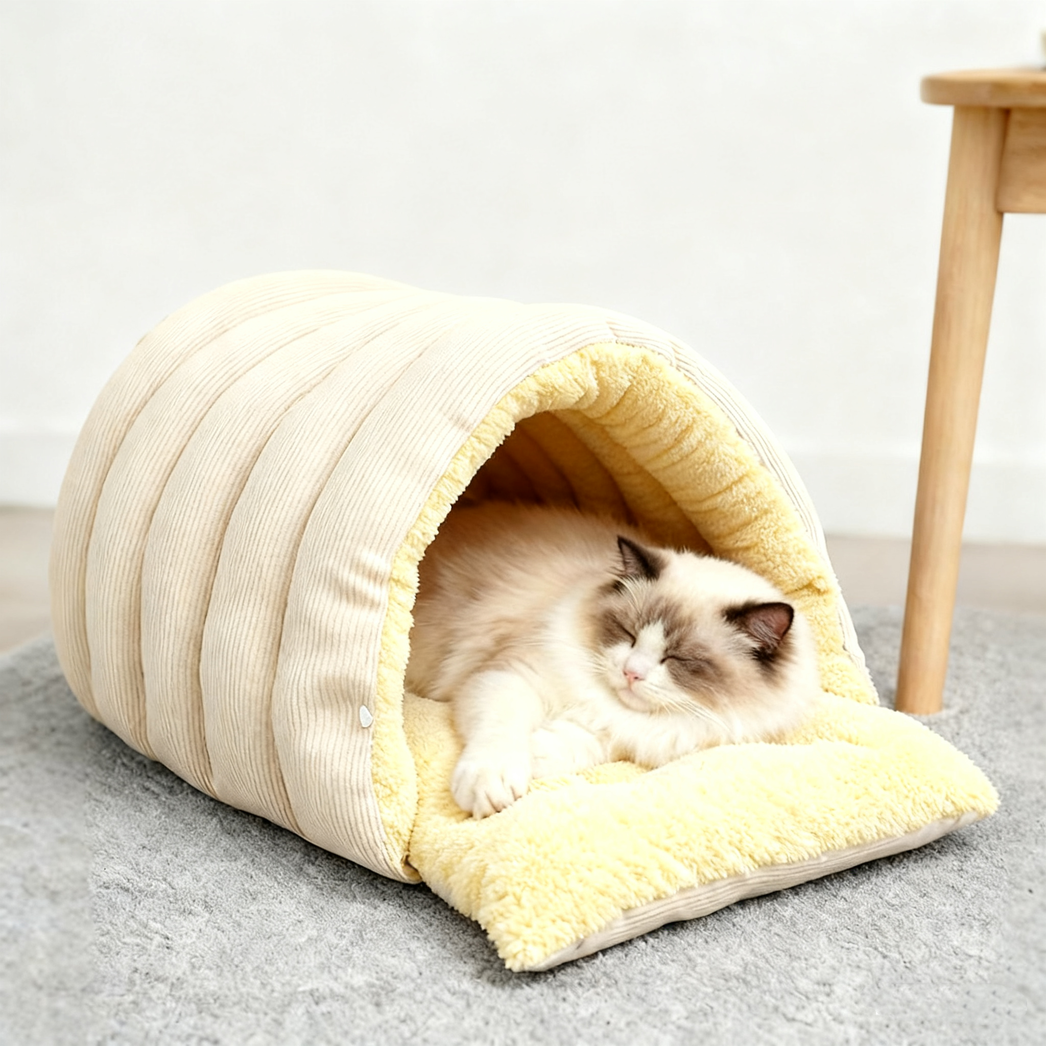통기성 좋은 부드러운 고양이 집 사계절 겸용, 1개, 밀크티 컬러 26,000원