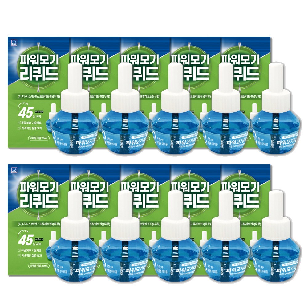 킬파프 파워리퀴드(액체) 전자 모기향 45일(29ml) 리필 번들 39,800원