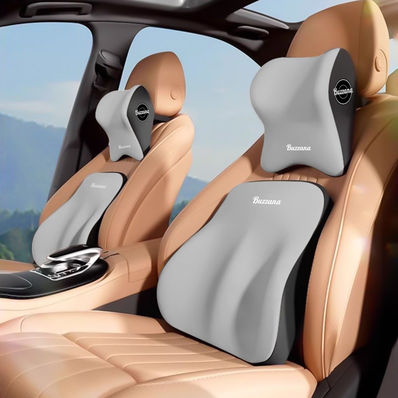 차량용 메모리폼 목쿠션 허리쿠션 세트 1+1 통풍 등받이쿠션 16,800원