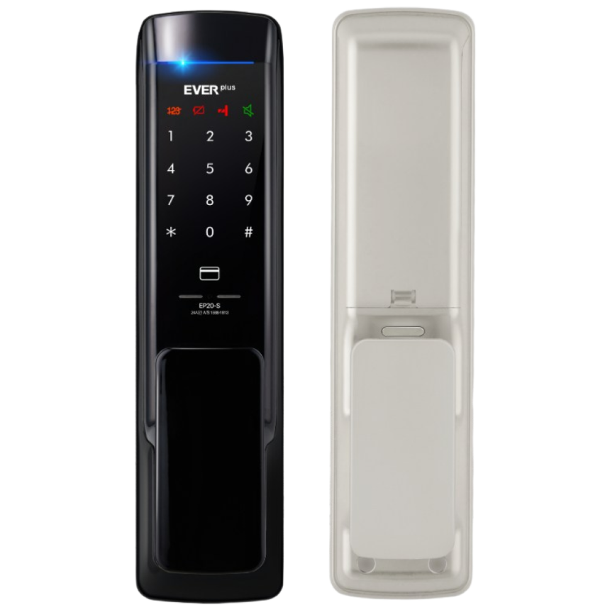 에버넷 무타공 푸시풀 화이트 도어락 에버플러스 EP20 고객직접설치 (번호전용,카드,지문) 99,800원