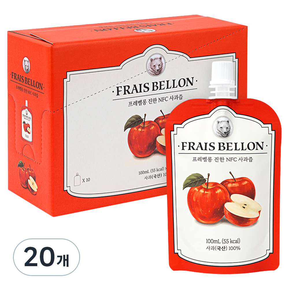 프레벨롱 진한 NFC 사과즙, 20개, 100ml 22,900원