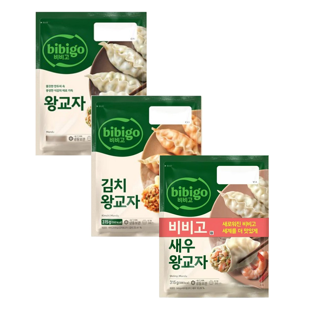 비비고 냉동 왕교자 315g (새우왕교자+김치왕교자+왕교자) 각 1개씩, 1세트, 945g 14,200원