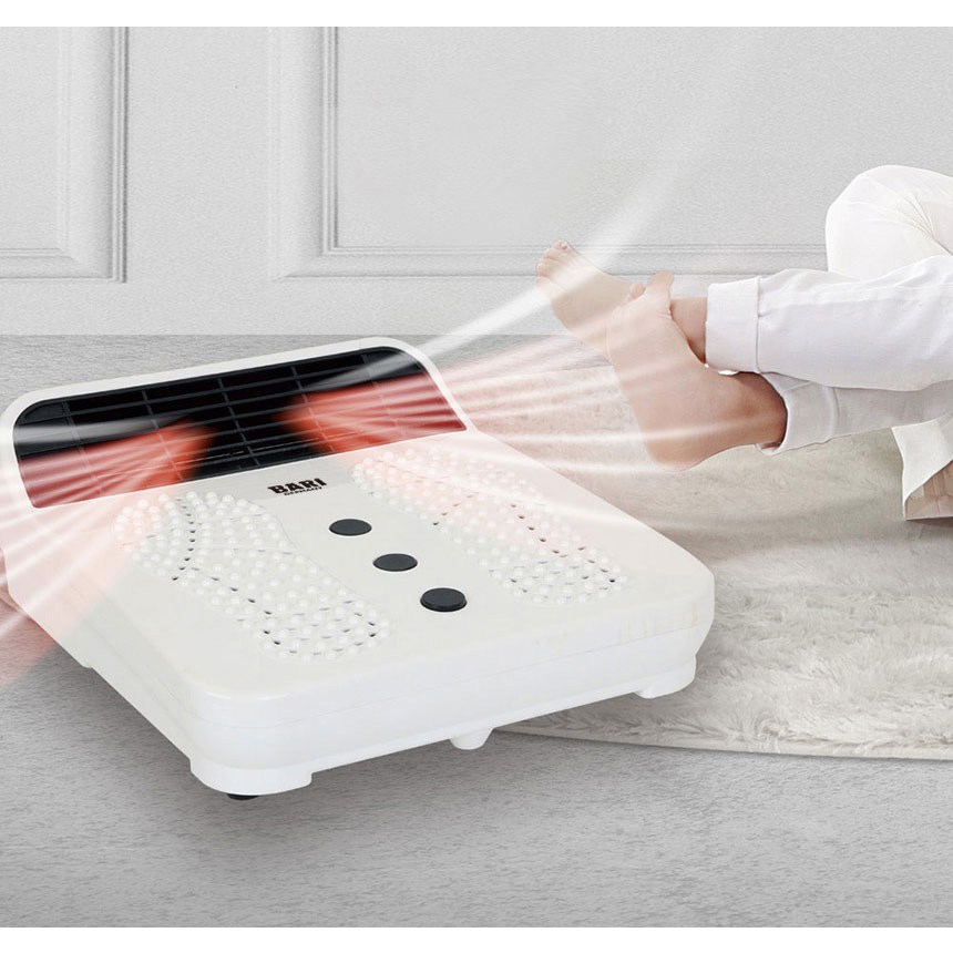 발온풍기 2단 지압 전기히터 사무실 1인 미니온풍기 발난로, 화이트, 2단 발온풍기 43,900원
