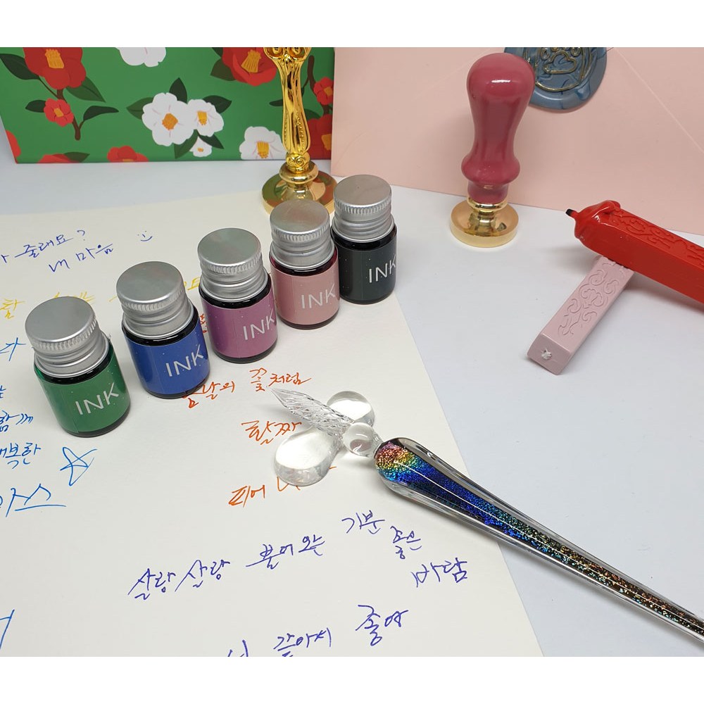 캘리그라피 유리펜 잉크세트 모음전 글연습 입문 독학 딥펜 받침대 9,900원