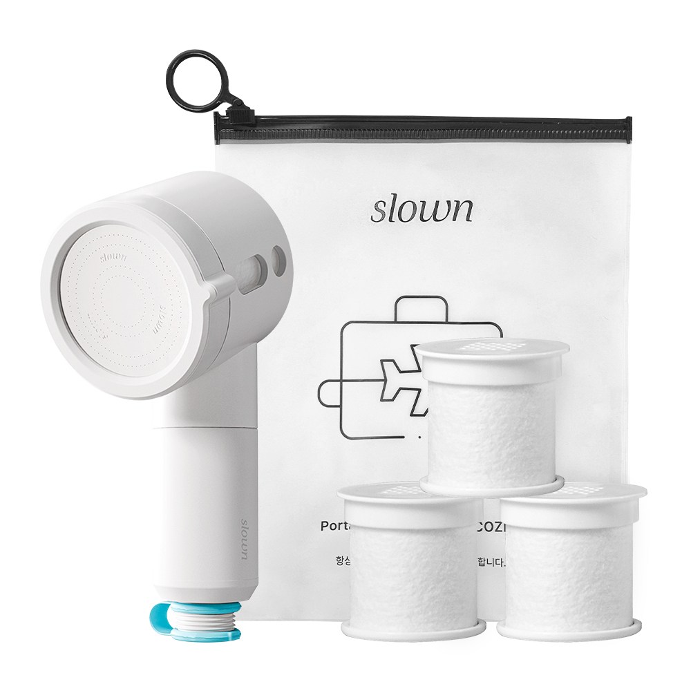 슬로운 Slown 여행용 5중필터 샤워기 + 리필필터 3p 44,800원