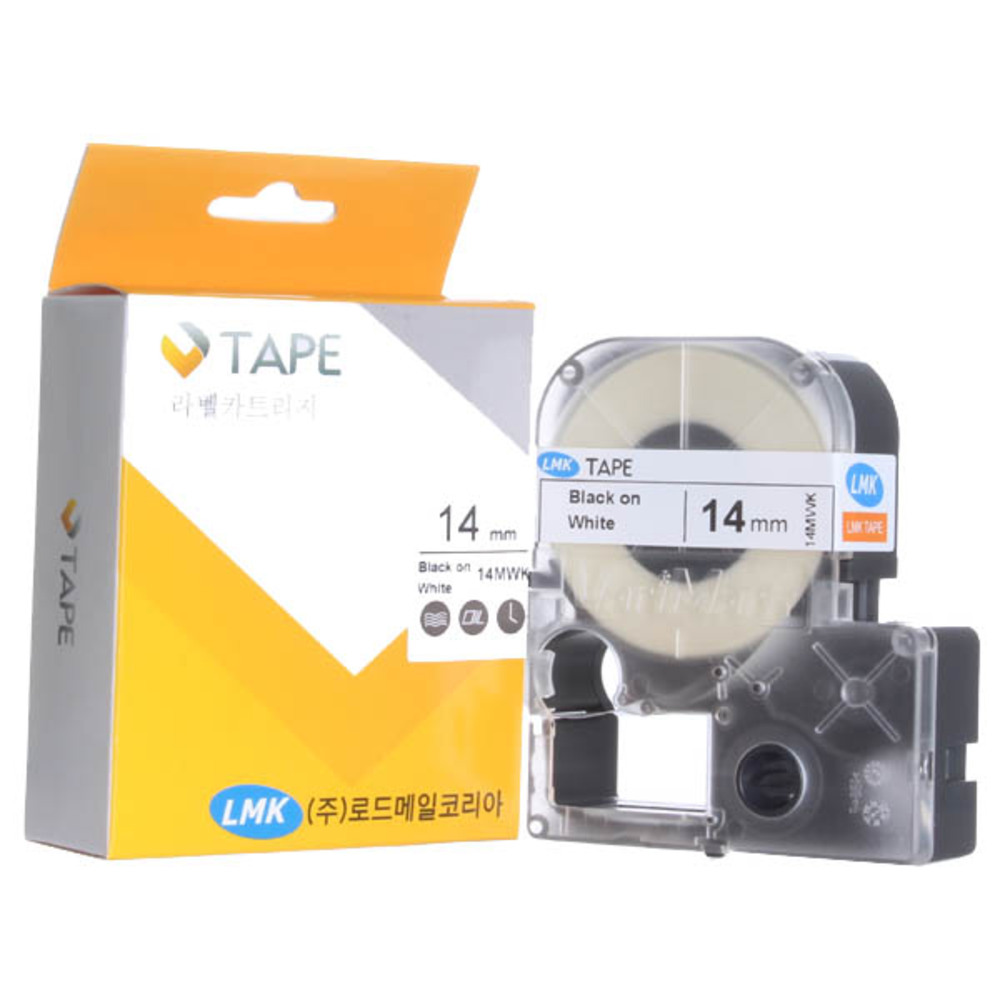 로드메일코리아 라벨프린터용 라벨테이프 카트리지 14mm 14MWK 13,100원